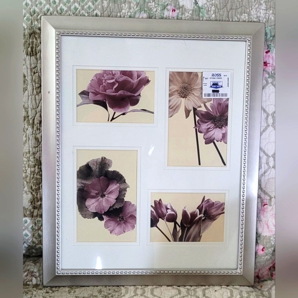 Silver/Antique Pewter Photo Collage Frame With Decorative Beading 11"×14" NWT